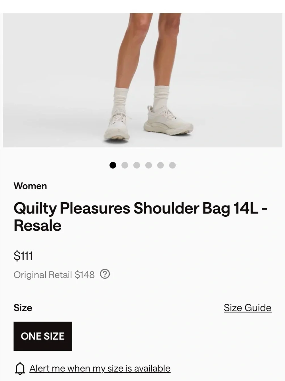 Lululemon olive Quilted Pleasures shoulder bag
